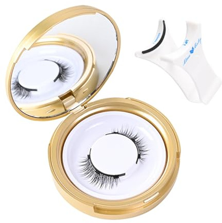 Zubehors Ciglia senza colla, ciglia magnetiche con applicatore, Strumento per il trucco piegaciglia, Ciglia finte riutilizzabili senza colla necessaria, ciglia finte naturali e, magneti potenti per