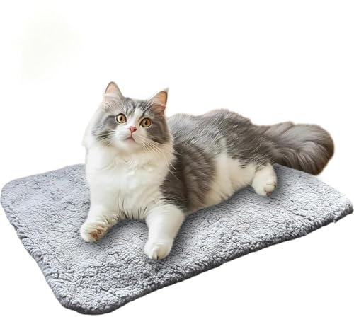 Selbstheizende Decke Katze Hunde Wärmedecke - 40x50cm Haustiere Wärmematte, Hundematte Selbstwärmende Katzendecke, Waschbare, Flauschig Warme, rutschfest Thermodecke