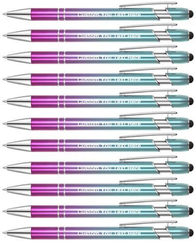 Zoonnis 200 Piezas Bolígrafos Personalizados con Puntas de lápiz para los Negocios Bolígrafo Grabado Personalizado a Granel con el Nombre de Texto Personalizado Bolígrafo con Tinta Negro