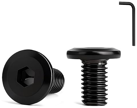 50 Stück M5x10 Schrauben, Flachkopf-Inbusschrauben | Schwarz oxidiert, Vollgewinde, Hochfester Kohlenstoffstahl, inkl. Inbusschlüssel