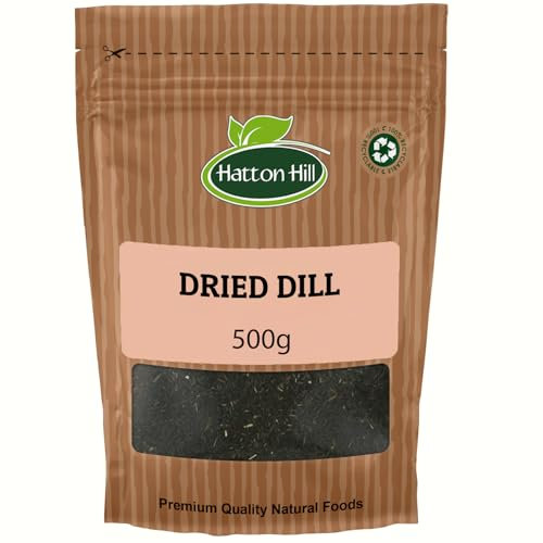 Dried Dill 500g by Hatton Hill | Tangy Flavour for Fish, Salads, Dressings, and Pickling