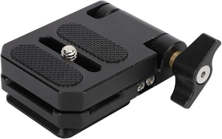 ASHATA Foldable Camera L Bracket Mount, Vertical Horizontal Tripod Quick Release Plate with 1/4in Screw for Arca Interfaces for SLR Camera Stabilizer Tripod