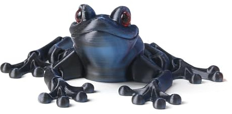 WUALAIER Frog Toys 3D Printed - Realistic Jumping Frog Model with Movable Joints, STEM Educational Animal Toys, PLA Material, Science Classroom & Collectible Decor