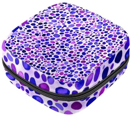 Borsa porta assorbenti con leopardo viola, borsa per il primo ciclo mestruale per ragazze e donne, porta coppetta mestruale femminile