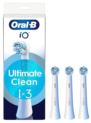 Oral-B Cabezales de repuesto iO Series Ultimate Clean, cabezales redondos originales, cerdas CrissCross, eliminación de placa, 3
