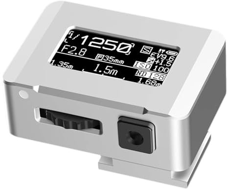 HYYKEJI Mesureur de lumière, Mesureur d'exposition pour Appareil Photo argentique, avec écran OLED, Mesure Moyenne de 30°, Montage sur Griffe Froide, réglage ISO, pour appareils Photo Anciens