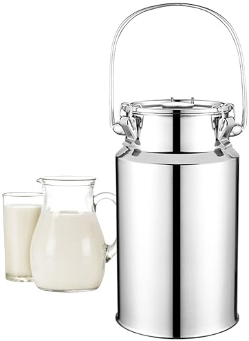 Adima Milch Transportkanne 201 Milch Transportkanne Mit DREI Verschlussclips Und Silikondichtung Molkerei Milch Kanne zum Transportieren oder zur Aufbewahrung,3L