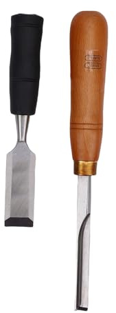 Fafeicy Woodworking Chisel Set, 40CR Alloy Steel Metal Strike Cap Flat and Right Angle Corner Chisel for Wood Stone Carving