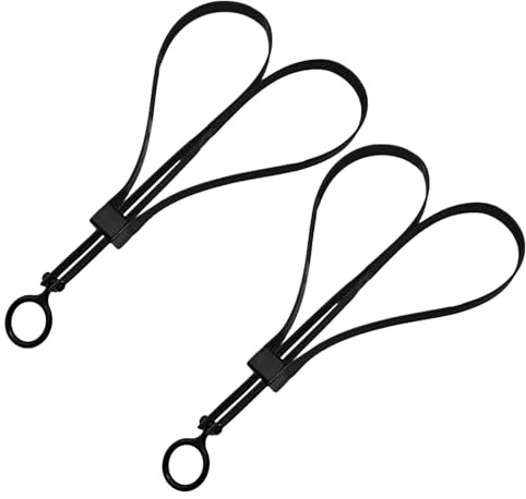 BCIOUS 2lots - Cordón elástico para caña de pescar, grilletes, cables para accesorios seguros de artículos, peso ligero y portátil