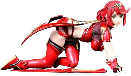 Jiumaocleu Pyra Homura Actionfigur, kniende Pose, Statue, Pyra Homura-Figuren, Sammelfigur, Desktop-Dekoration, austauschbarer Kopf, Zubehör