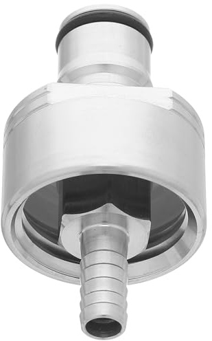 KITCHENKARATLY Stainless Steel Carbonation Cap Valve Fitting with Safety Relief Core for Beverage Dispensers Food Processing Overpressure Protection Wear-Resistant