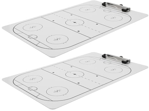 Alasum Pizarra para Entrenadores de Hockey Borrable Seco Tablero Táctico Portátil 2 Piezas Material de Entrenamiento para Equipos Herramienta Práctica para Estrategia Deportiva