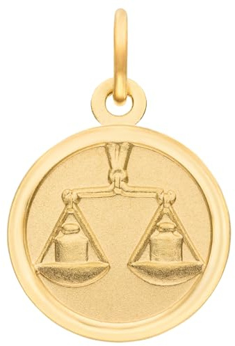 Jobo Unisex-Anhänger Sternzeichen Waage rund aus 8 Karat 333 Gold 12 mm