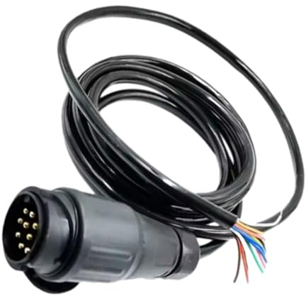 Xnuiasqe Connettori per Cavi da Rimorchio A Foro Rotondo in TPU e Nylon 12V 13 Pin per Camion