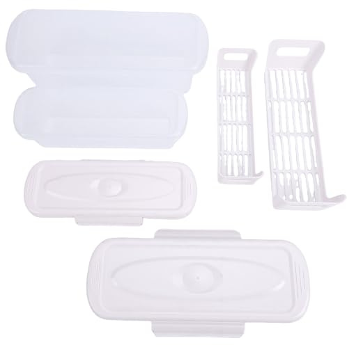 Fdit Bol à Pâte avec Couvercle, Enrobe Uniformément la Pâte 2 Tailles avec Plateau à Panure, PP Réutilisable pour les Rondelles D'oignon de Poulet, Cuisine Maison
