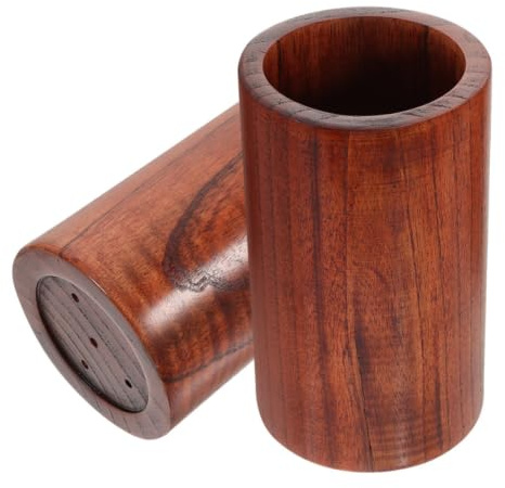 BESPORTBLE Pot ustensiles de cuisine 2 pièces en bois support pour fourchettes et baguettes avec fonction gain de place pour table de cuisine