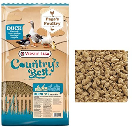 FINCA CASAREJO - Pienso para Patitos - Pienso en Migaja para Patos Pequeños - Alimento de Arranque Duck 1&2 - Saco de 5 Kg - Versele Laga