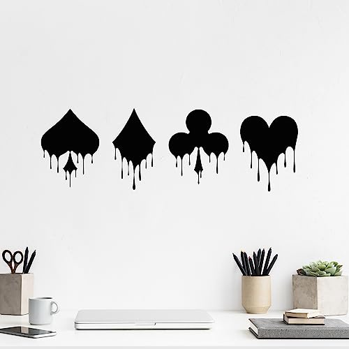 Vinyl Wall Decal Playing Cards Suit Poker Game Game of Chance Stickers (3777ig)