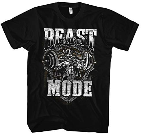 Viking Beast Mode Männer Herren T-Shirt | Gym Muskel Bodybuilding Kraftsport Fitness Training Wikinger (S)