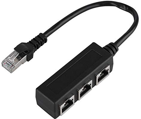 Ausla RJ45 Splitter, 1 auf 3 Verteiler | LAN Netzwerkadapter, Verteilerkabel, für Ethernet Anschlüsse