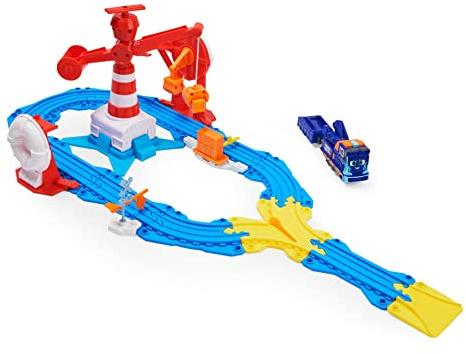Mighty Express, Spiel-Set für Terrasse mit exklusivem mechanischem Milo und magnetischem Kran, 778988359884