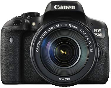 Canon EOS 750D Digital SLR Camera with 18 - 135 mm Lens (Renewed)