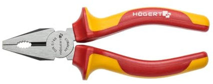 Högert Technik - Kombinationszange 1000V 160mm - VDE-geprüfte Universalzange Zangen - aus Chrom-Vanadium HRC 55-60
