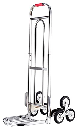 Sackkarren Handwagen Zum Treppensteigen, Sechsrädiger Wagen, Klappbarer Tragbarer Handwagen Aus Edelstahl, 100 Kg Last, Für Gepäckreisen, Einkaufen Und Transportieren