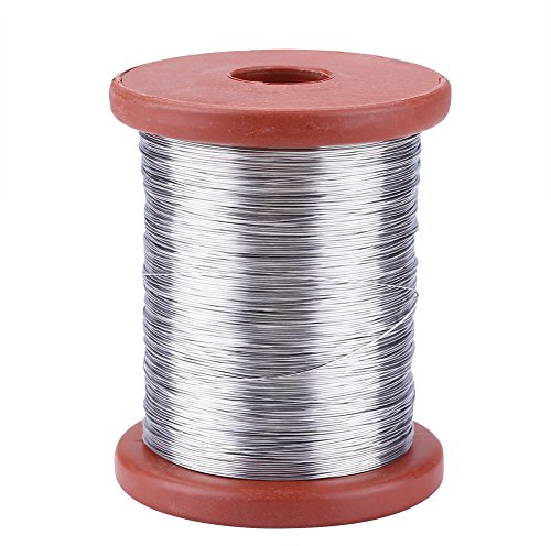 TOPINCN 1 Rolle Imkereidraht, 500 G Edelstahl/Eisendraht für die Imkerei, Bienenstockrahmen, Werkzeug, Bienenstockrahmendraht, Bienenstocknestdraht(Edelstahldraht)