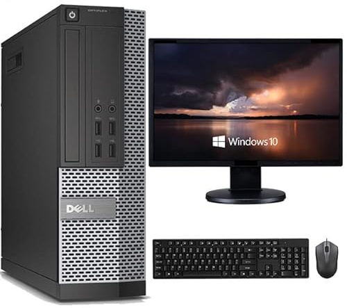 Gaming PC OptiPlex SFF Desktop Computer i7 3770 16GB RAM 256GB SSD + 1TB HDD + GT710 2GB 22” Refurb TFT + Gaming Keyboard & Mouse Windows 11 Pro (Renewed)