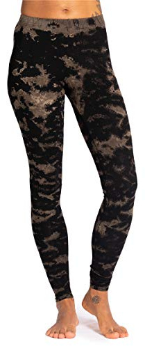 PANASIAM Yoga Leggings Damen - Batik Design Ocean - Sport Tights lang | Handgefärbtes Unikat, weicher High Waist Bund, Fitnesshose für Sport & Freizeit, atmungsaktiv, Viskose + Elasthan, Yogahose