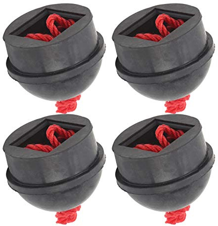 Tbest Lk-Halter, Billard-Queue-Kreidehalter für Tisch, Billard-Queue-Kreidehalter, 4 Stück Queue-Kreidehalter, Tasche, Gummi, Billard-Pool-Kreidehalter mit Schnurzubehör, Schwarz (Schwarz)