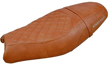 Tappezzeria Italia Sattelbezug kompatibel mit Triumph Speed Twin (19-23) Modell Wembley (Braun)