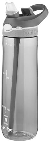 Contigo Ashland Autospout Bottiglia acqua con cannuccia, 720 ml senza BPA, Borraccia sportiva a prova di perdite, Ottima per la scuola, la palestra, la bicicletta