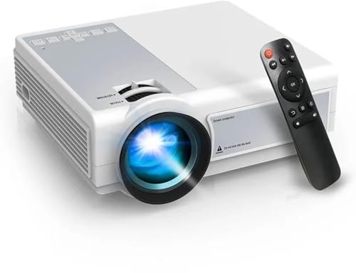 Proyector Full 1080P 4K Mini Proyector Portátil LED 2.4G 5G para Smartphone Video Casa Oficina Camping (D Como se muestra) Pequeño regalo