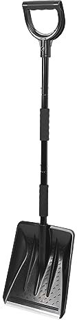 HERCHR Ensemble De Pelles à Neige 3 en 1, Pelle à Neige Pliable Portable avec Brosse Grattoir à Glace, Pelle à Neige d'urgence Pliante pour Jardin Camping Voiture Noir