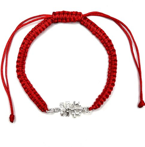 MASBARATA PULSERA CRUZ DE CARAVACA (ROJO)