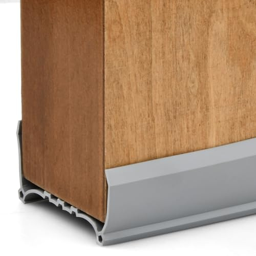 96cm Draft Excluder for Doors, Door Draft Excluder Strip, Door Sealing Strip, Door Soundproofing, Waterproof, Windproof, Suitable for All Interior Doors, Grey