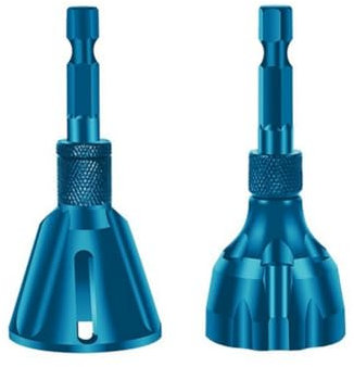 Kioball 2PCS Blue 20/25mm Deburring Tungsten Steel Chamfering Tool, Screw Rod Alloy Edger