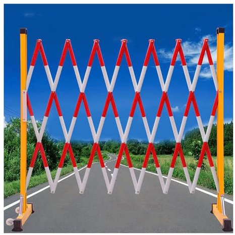 Verkehrszaun, Mobile Sicherheitsgeländertür, Erweiterbarer Zaun Mit Gummibasis, Einfach Zu Verwenden For Verkehrskontrollaufzüge(400 X 120cm)