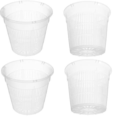 NULYLU 4pièces Pots De Culture Hydroponiques Plastique pour Légumes Bacs De Plantation avec Système De Contrôle des Racines pour Balcon Et Plantes Vertes