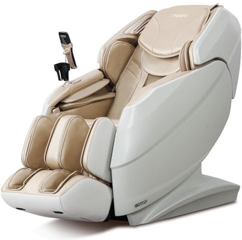 Aspria 3D Massagesessel mit Wärmefunktion, Shiatsu Zero-Gravity Massagestuhl, 18 Programme, 6 Massagetechniken, High-End Relaxsessel für Zuhause, Hotels, Salons, Büros (Weiß mit Aufbauservice)