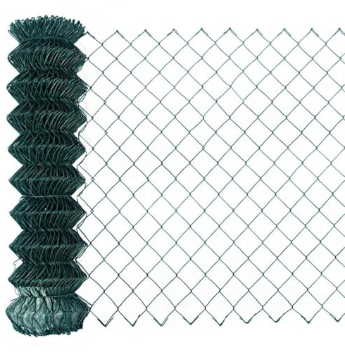 Garmix Maschendrahtzaun Gartenzaun Maschendraht Viereckgeflecht Grün 60x60mm 2,6mm (175cm x 15m)