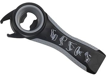 MAGICLULU Apribottiglie Multifunzionale Con 5 Funzioni – Apri Bottiglie Lattine E Barattoli Con Manico Ergonomico Antiscivolo Gadget Da Cucina Pratico E Resistente