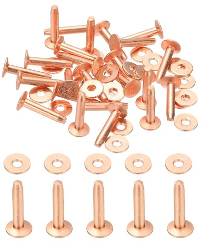 PATIKIL 24 Ensembles De Rivets Et Rondelles En Cuir Pour La Maroquinerie | 8x3.3x17mm, Ceintures, Portefeuilles, Colliers, Bricolage, Rivets Et Rondelles En Cuir