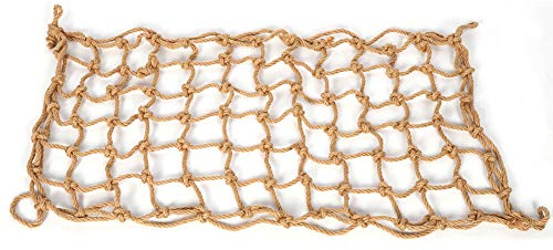 Gavigain 95x48cm Hanfseil Kletternetz, Robustes und sicheres Material, fördert die körperliche und psychische Gesundheit, für mittelgroße bis große Papageien, Papageienspiel