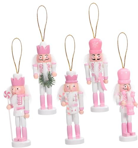 Didiseaon 5piezas Adornos Colgantes De Navidad De Diseño De Soldados De Decoraciones Vintage Pintadas Mano para Árboles Ventanas y Puertas Muñecos De Navidad para Hogar