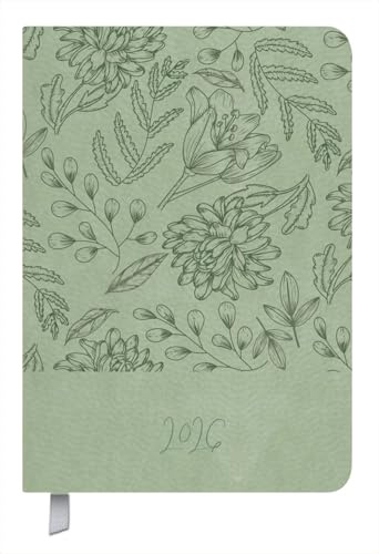 Timer Soft Touch salbei - Kalender 2026 - Korsch-Verlag - Taschenkalender A6 - eine Woche auf 2 Seiten - 11 cm x 15,5 cm