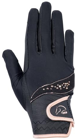 HKM Unisex – Erwachsene Rosegold Glamour Style Reithandschuhe