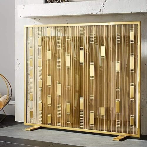 ELzEy Schermo ignifugo in Rete - Schermo ignifugo con Protezione dalle scintille e Design Geometrico